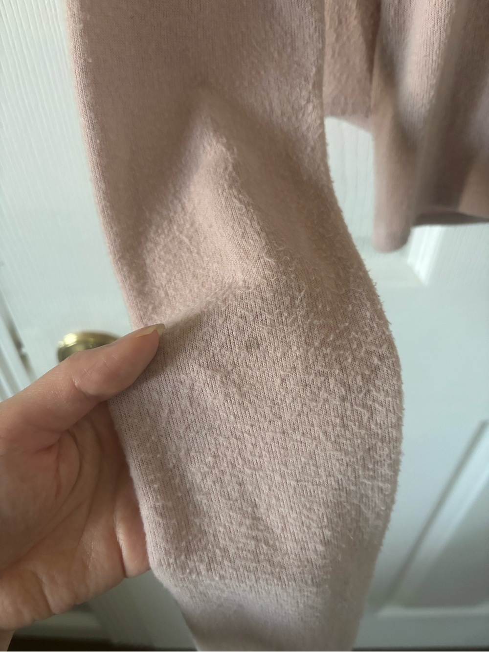 ALO Yoga Amelia Light Pink Wrap Crop Top - Long Sleeve - Picture 4 of 6